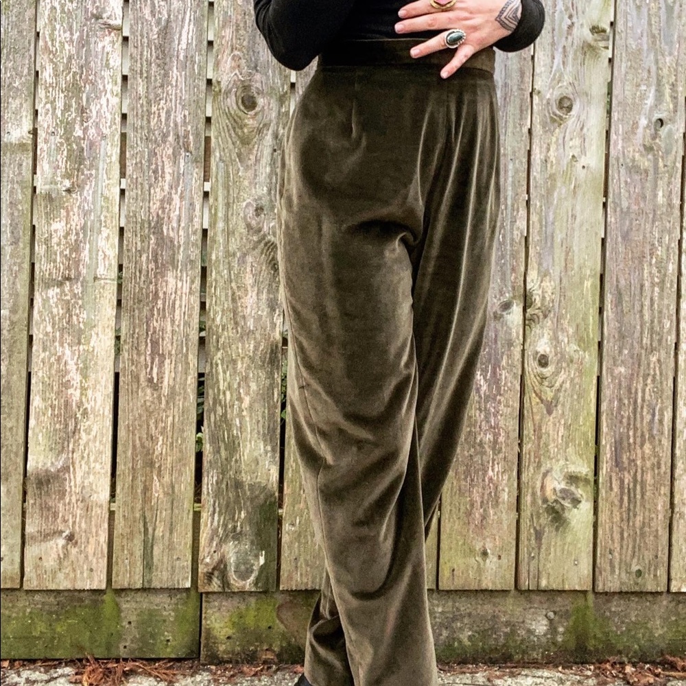 V I N T A G E Super High-Waisted Velour Pants - image 2